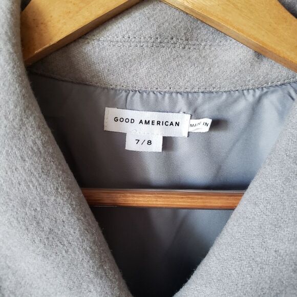 Good American Dusty Quarry Solid Oversized Shacket Women's Size 7/8 - Picture 11 of 16